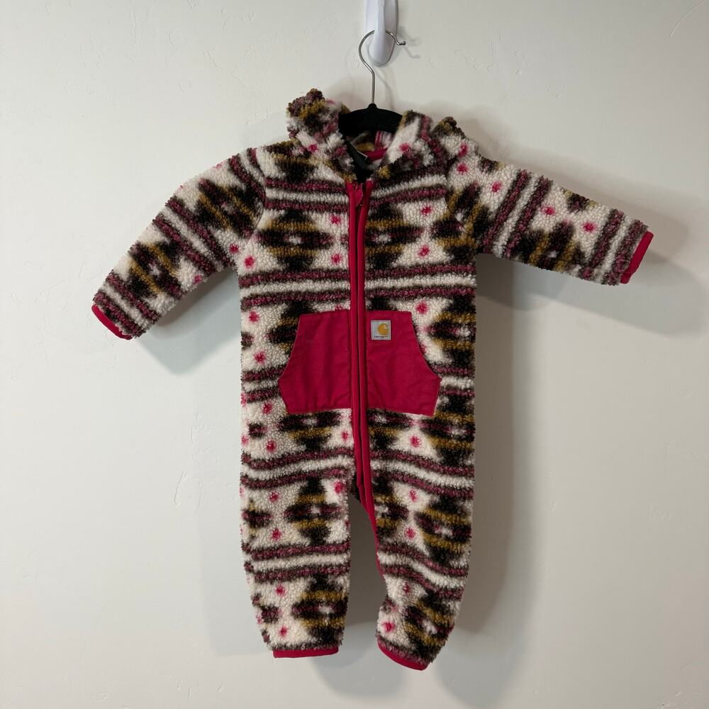 Carhartt Kids Puffer Jacket - Multicolor with Pink Accents